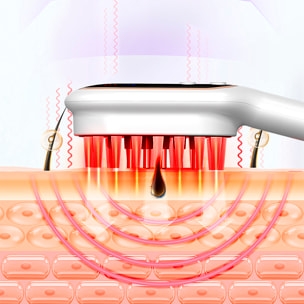Peine medicinal con tratamiento de luminoterapia y masaje de 9 intensidades.