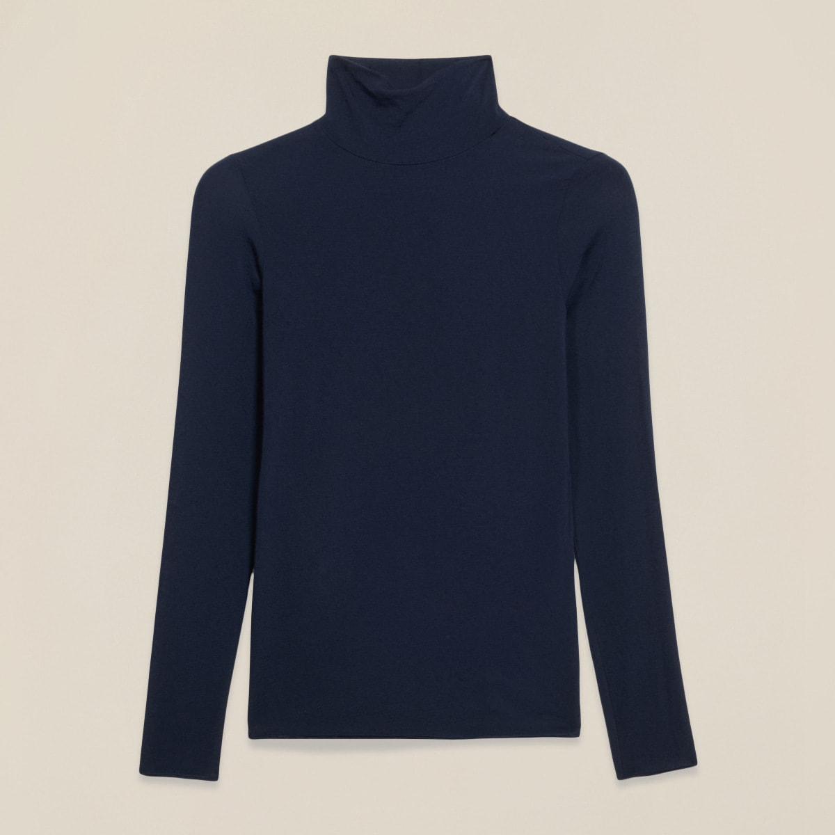 Oltre - T-shirt dolcevita misto modal - Blu