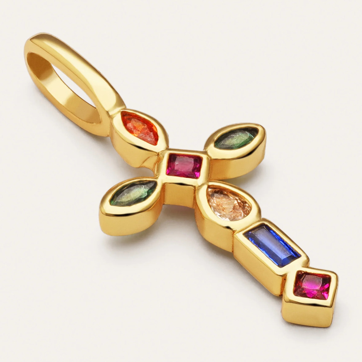 Charm Croce Cascade Placcato Oro