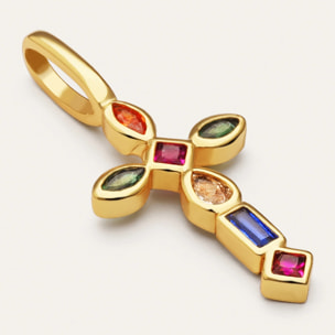 Charm Croce Cascade Placcato Oro