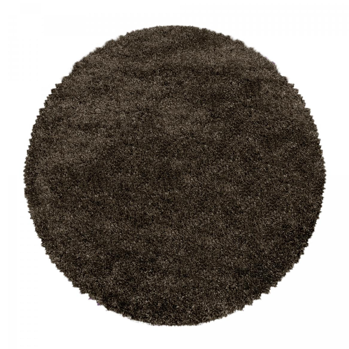 Tapis longs poils shaggy tissé motif uni TENI