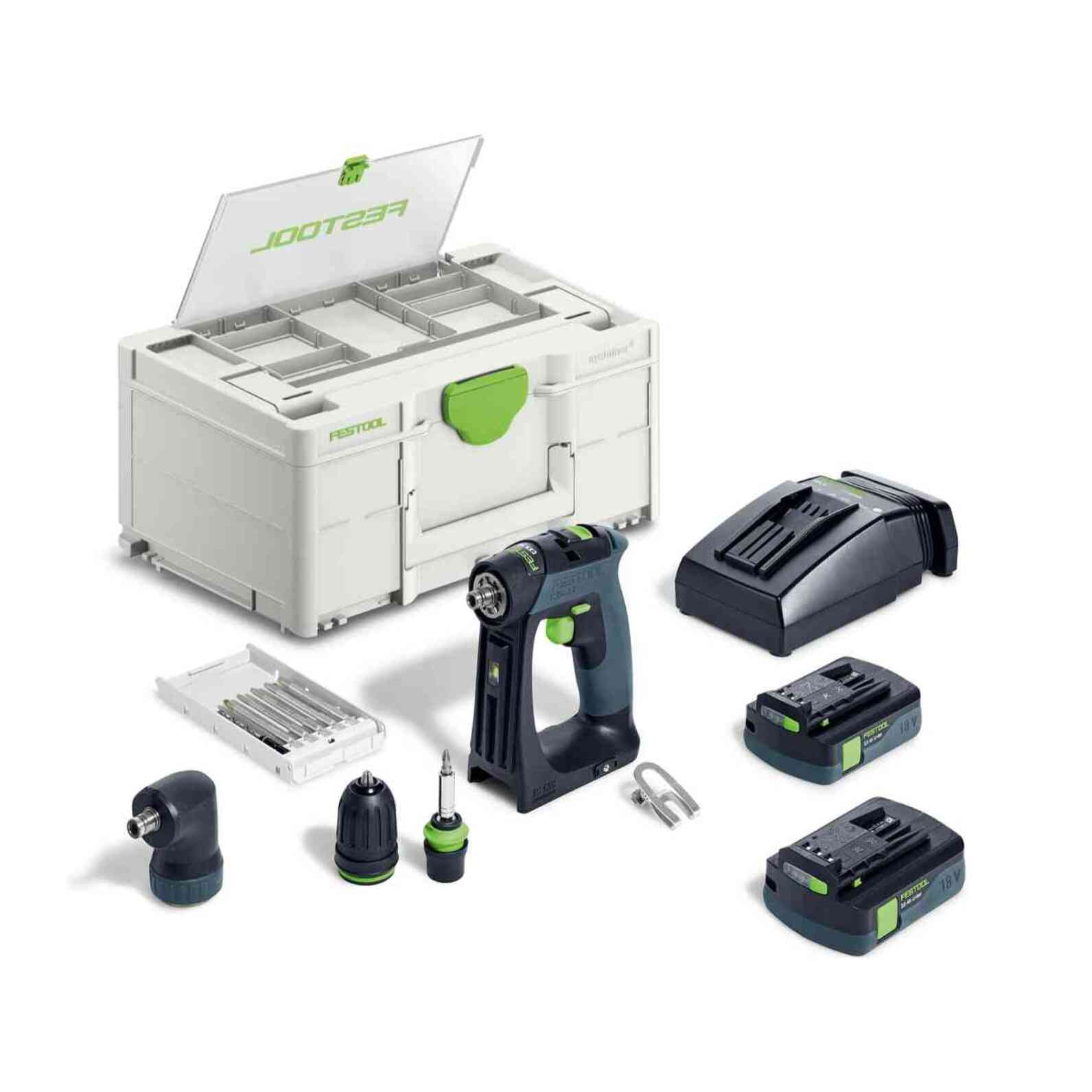 Perceuse-visseuse sans fil CXS 18 C 3,0-Set - FESTOOL - avec 2 batterie 18V 3.0AH - Systainer - 576884