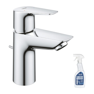 Mitigeur lavabo GROHE Quickfix Start Edge avec tirette et vidage taille S + nettoyant GrohClean