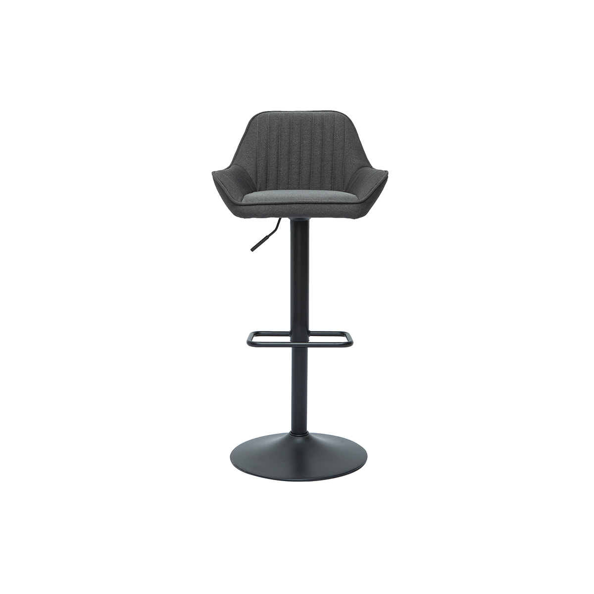 Tabourets de bar réglables design en tissu gris anthracite (lot de 2) RONNIE