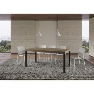 Mesa extensible 90x200/460cm Everyday gris paloma patas antracita