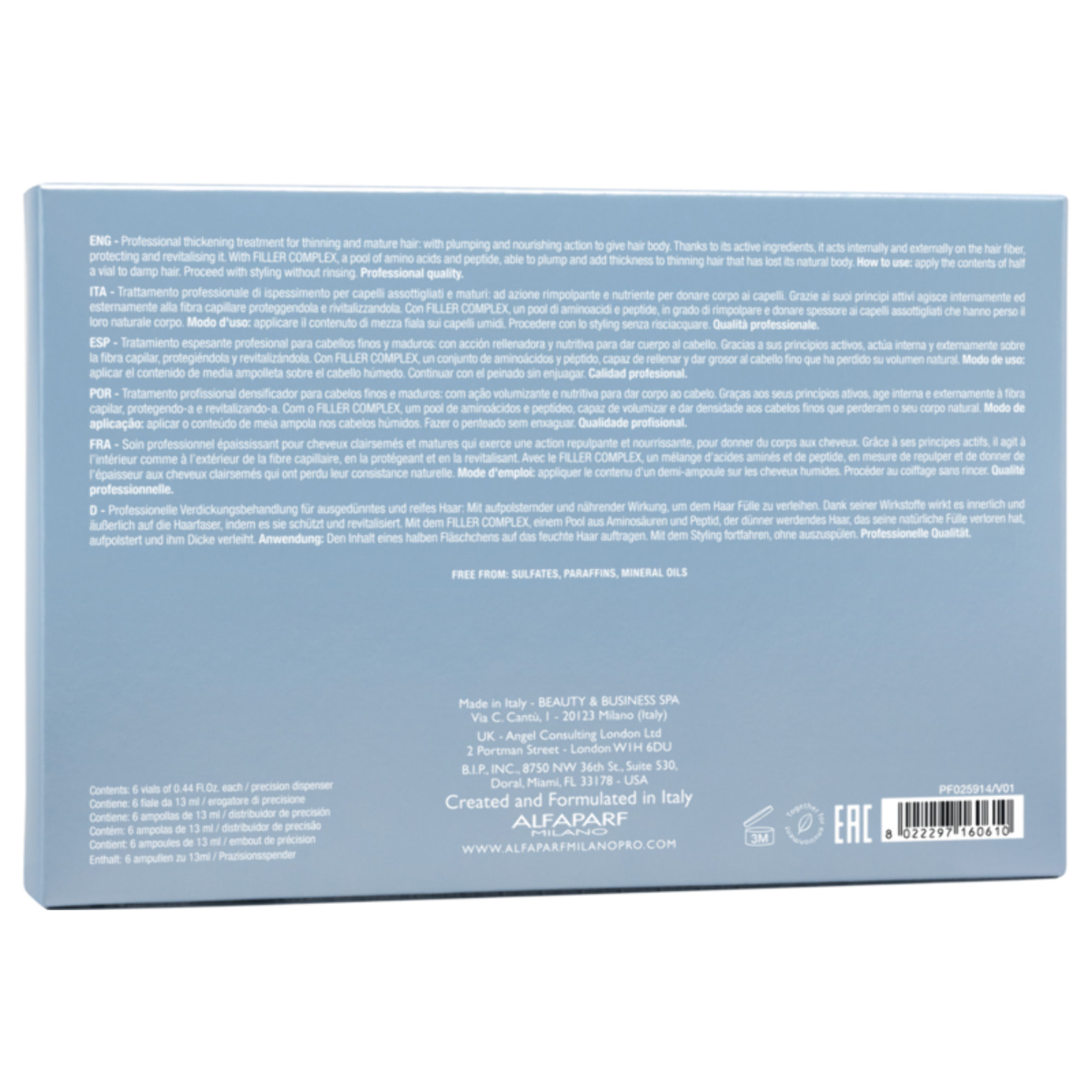 ALFAPARF MILANO Semi Di Lino Thickening Lotion 6x13ml