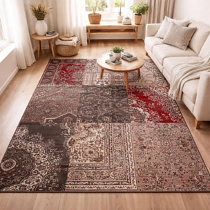 Tapis salon et chambre tissé motif baroque RUBE