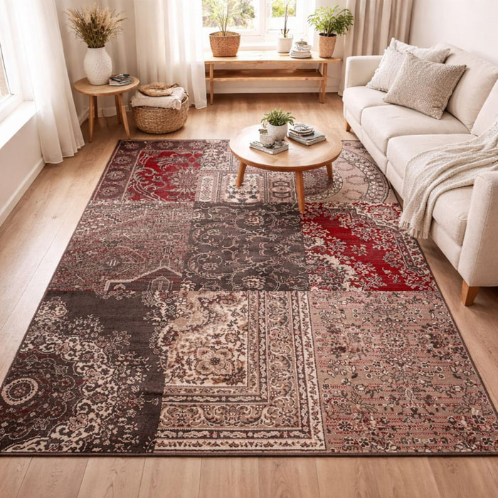 Tapis salon et chambre tissé motif baroque RUBE