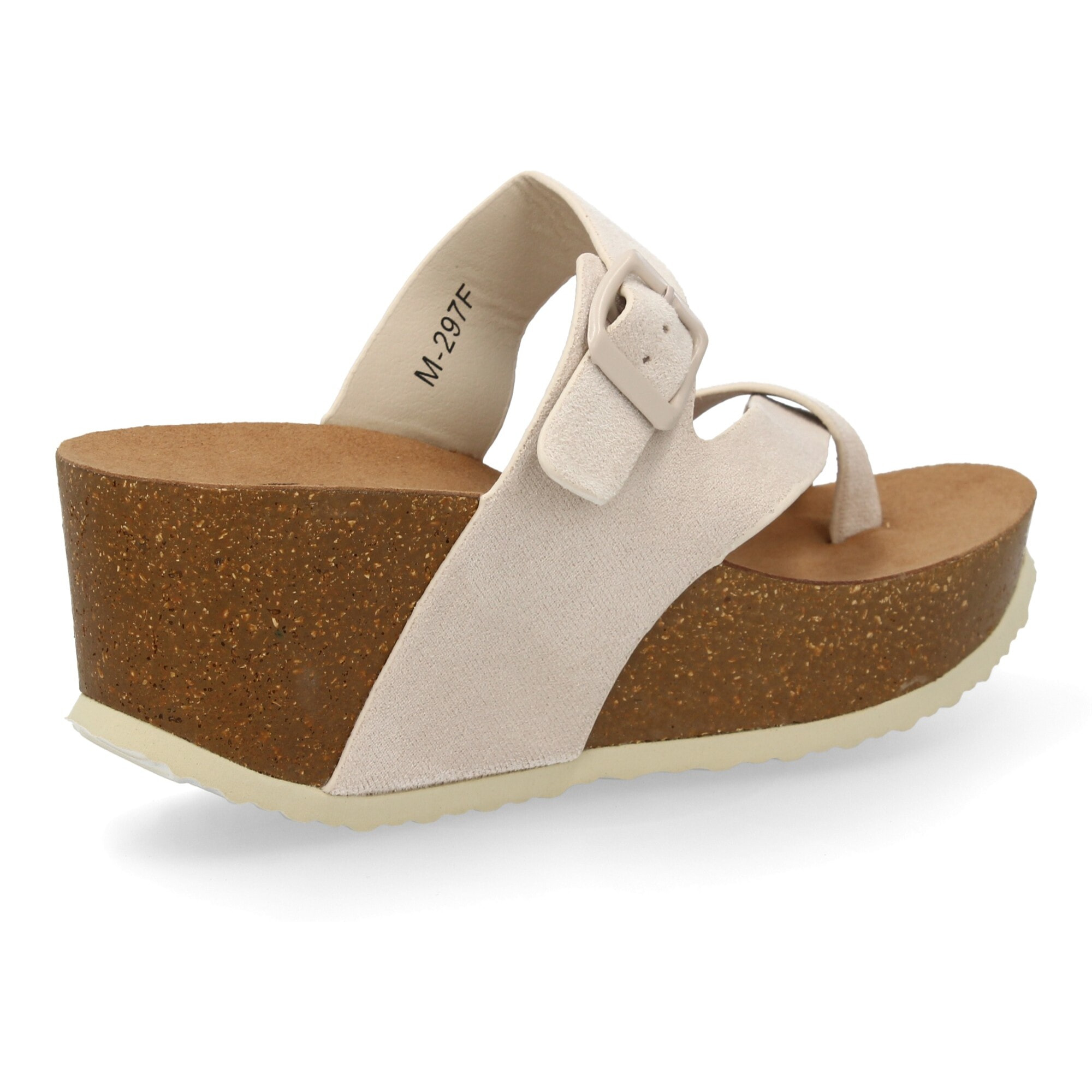 Sandalia Mujer cómoda con cuña y hebilla