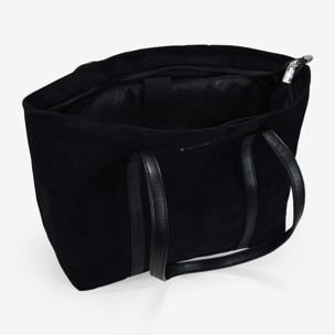 Bolso shopper negro para portátil