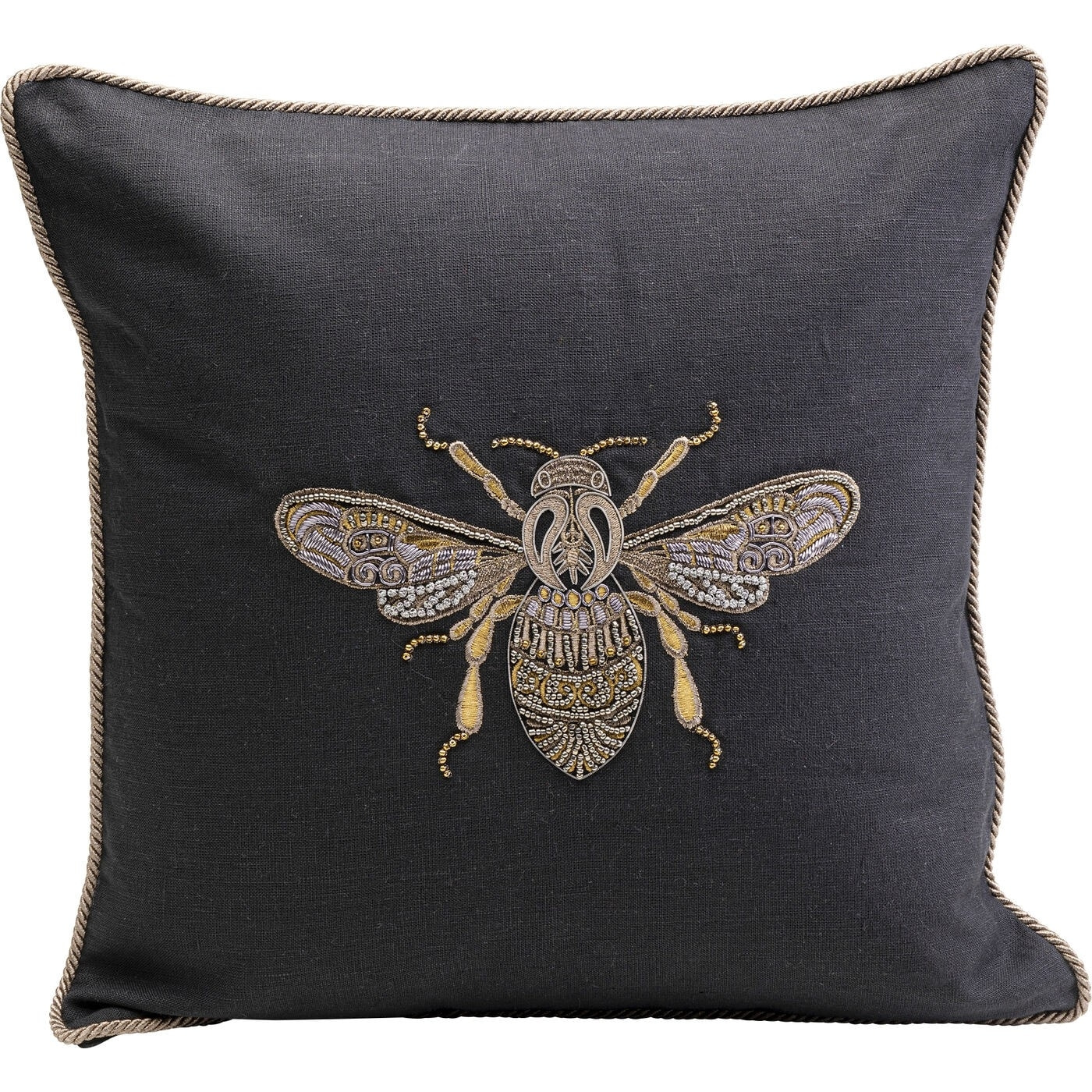 Coussin noir abeille Kare Design