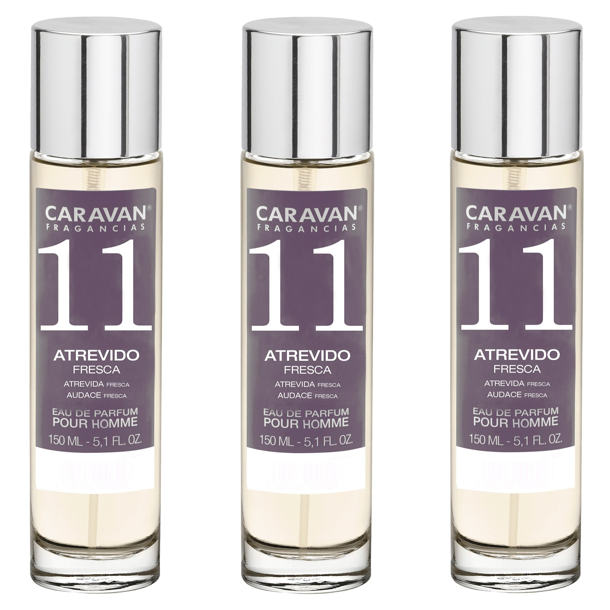 Caravan fragancias set de 3 frascos perfume de hombre nº11, de 150 ml