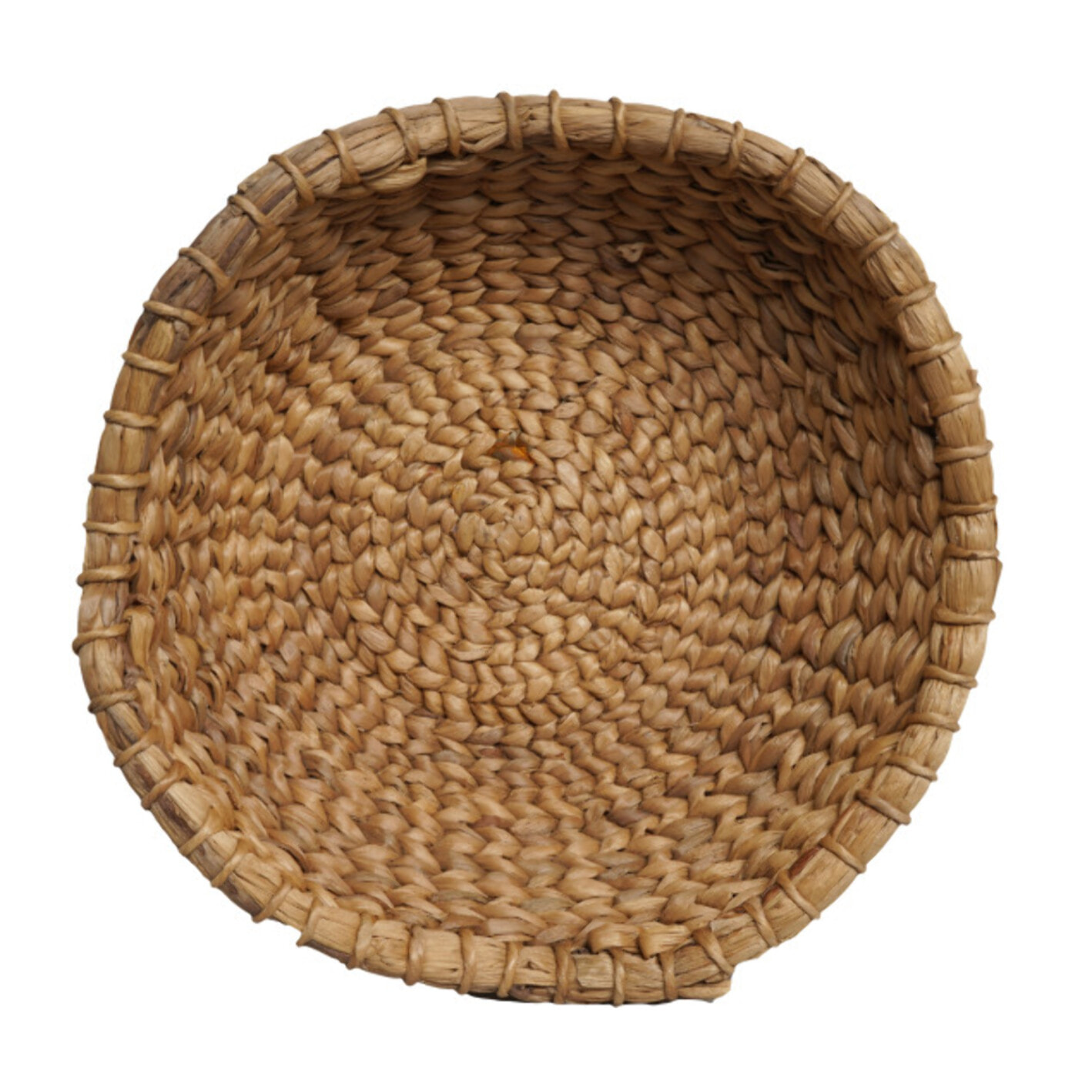 Panier décoratif rond en jacinthe d'eau 42 cm - MAUD