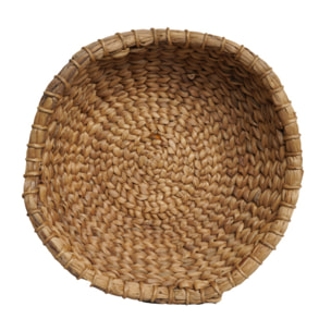 Panier décoratif rond en jacinthe d'eau 42 cm - MAUD