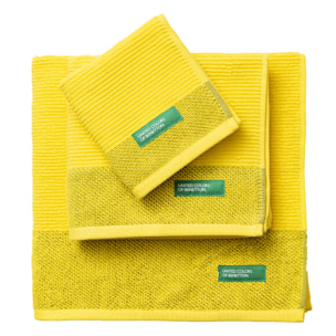 Set 3pcs toallas de baño amarillo benetton