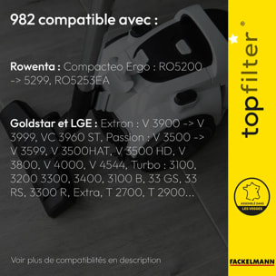 Lot de 4 sacs aspirateur pour Goldstar et LGE TopFilter Premium