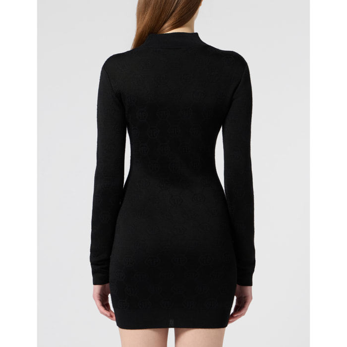 PHILIPP PLEIN Vestido de día de punto MONOGRAM