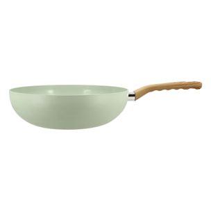 Wok en revêtement céramique 28cm céladon - tous feux COLORAMA