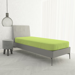 LENZUOLO SOTTO CON ANGOLI MAX COLOR, 100% COTONE MADE IN ITALY - SINGOLO
