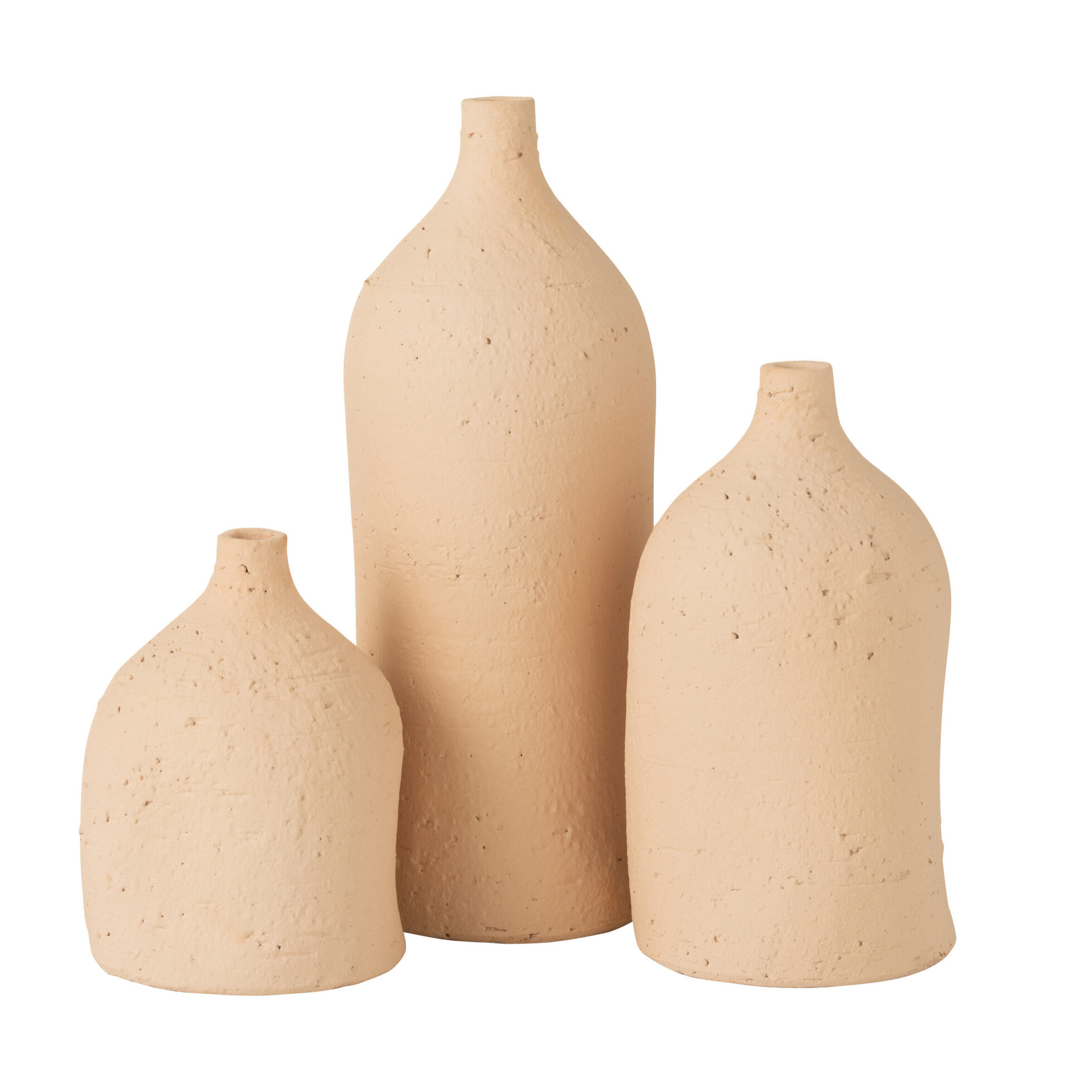 J-Line vase Enya Bouteille - céramique - beige - large - 40 cm de hauteur