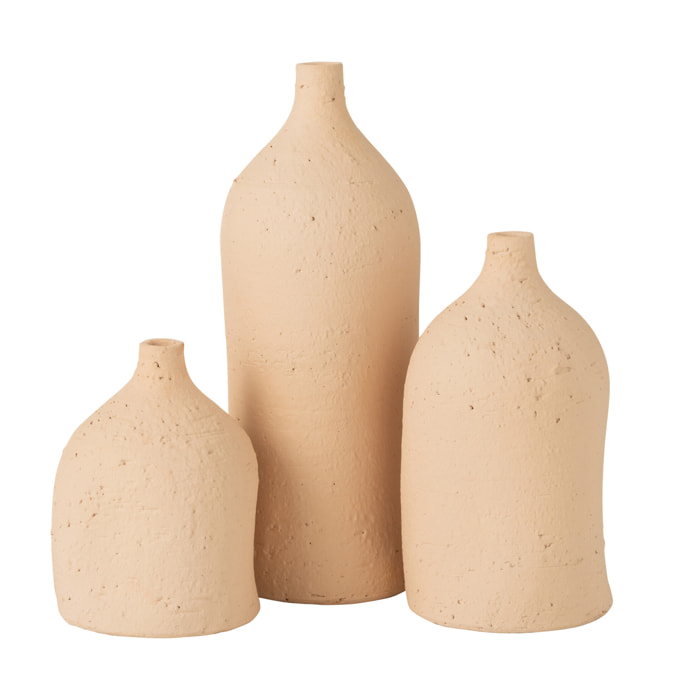 J-Line vase Enya Bouteille - céramique - beige - large - 40 cm de hauteur