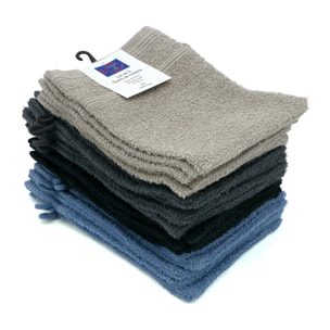Lot de 5 gants de toilette - Noir - 15x21cm