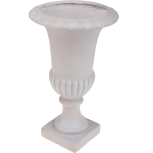 Vaso Impero. Misure 25X25X42H Cm - Pezzi 1 - 25X42X25cm - Colore: Bianco - Bianchi Dino - Decori Casa E Complementi