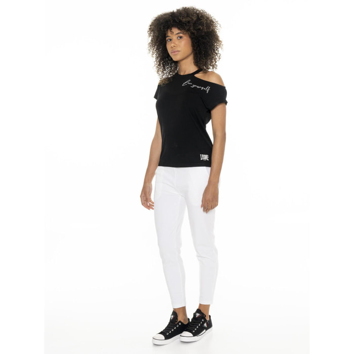 Camiseta mujer Leone Black'n White de un solo hombro