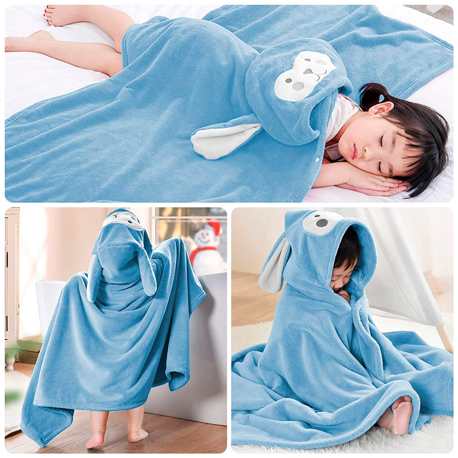 Asciugamano per bambini dal design coniglietto.