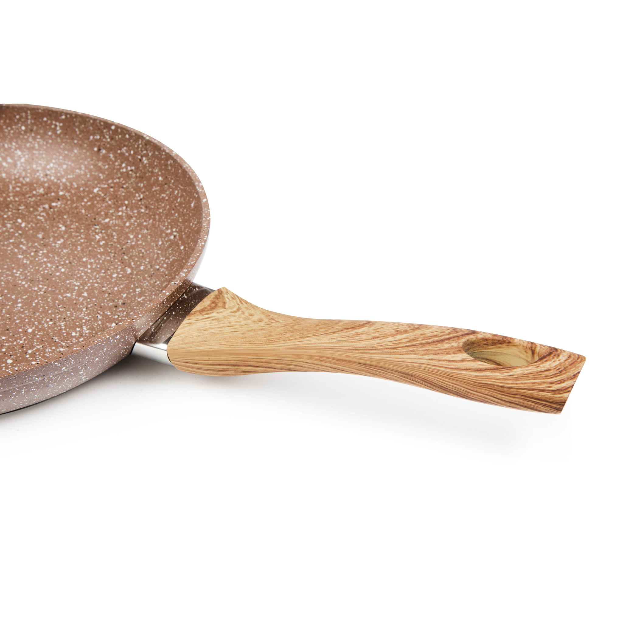 Set de 3 pièces casseroles Excelsa – Wood & Stone, Aluminium Beige