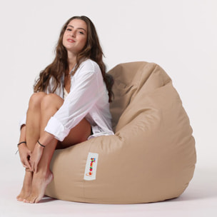 Pouf poire d'extérieur 130x115cm taupe KAYAR