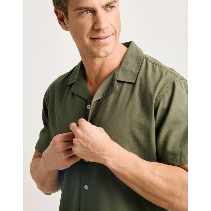 Camisa Manga Corta Verde Militar - Nikima
