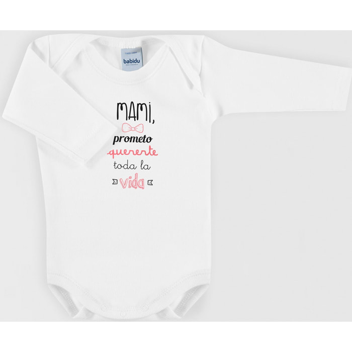 Body bebé manga larga frases americano