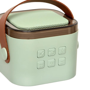 Set Karaoké Kara avec enceinte portable et 2 micros vert