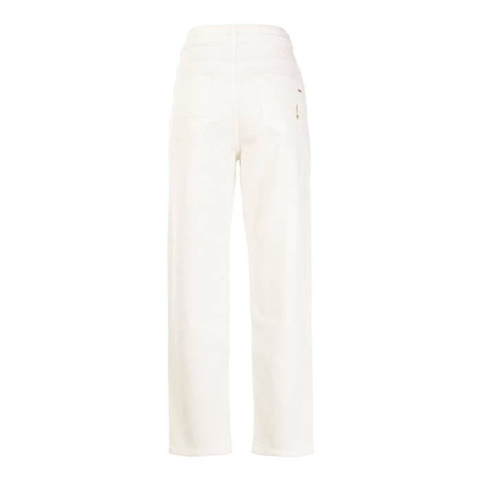 REIGN pantalone donna natural white