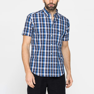CAMICIA A MANICA CORTA IN COTONE CON FANTASIA