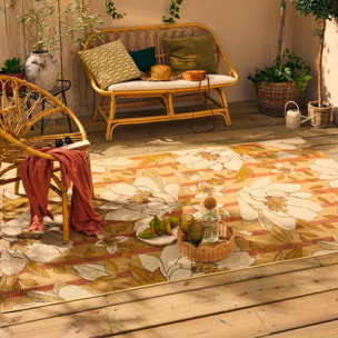 LIDO - Tapis intérieur/extérieur à motif floraux multicolores
