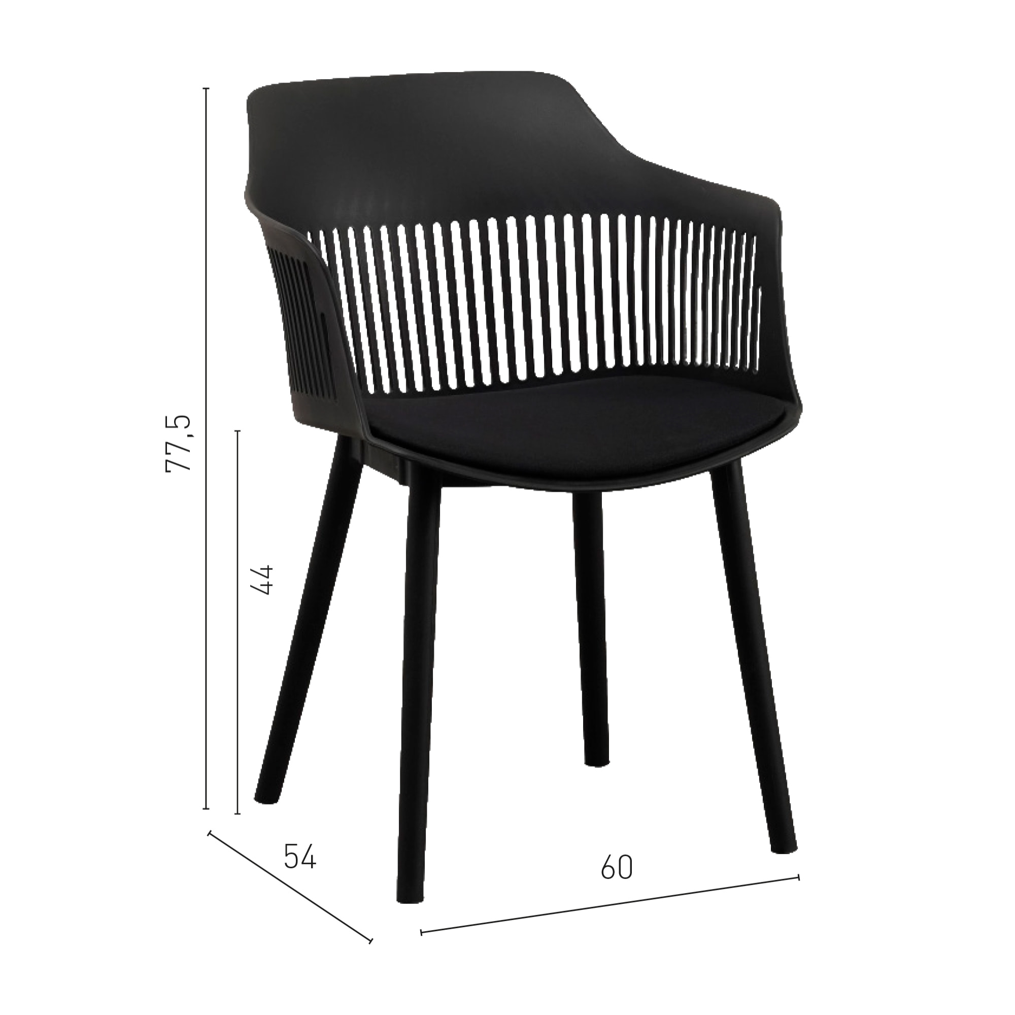 Silla Bergen Negro