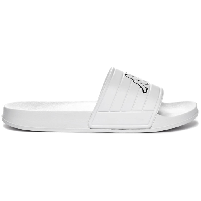 Ciabatte Kappa Uomo Donna Logo Noles Bianco