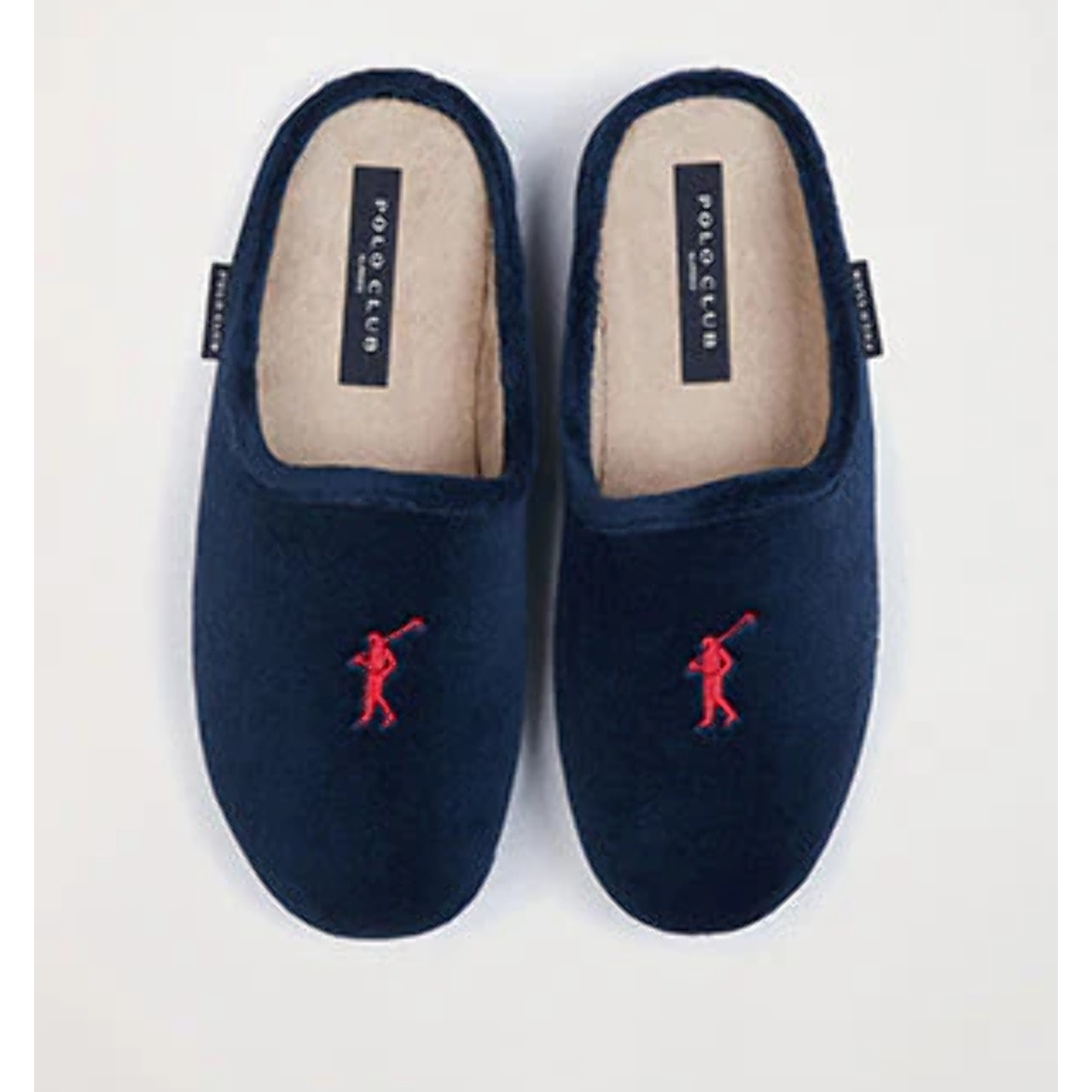 Zapatillas de casa mujer azul marino con logo