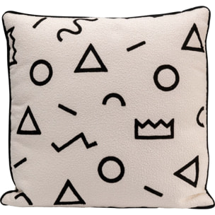 Coussin Geometric noir et blanc Kare Design