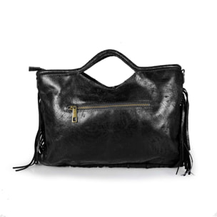 Borse Donna colore Nero-in pelle Made in Italy 35x26x5cm