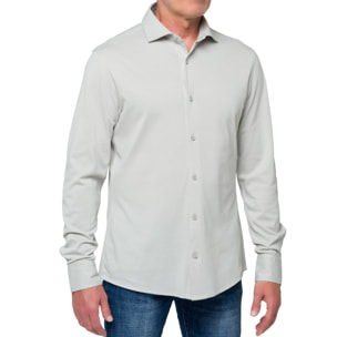 Camisa de manga larga en tela de algodón Hot Buttered Jefferson Gris