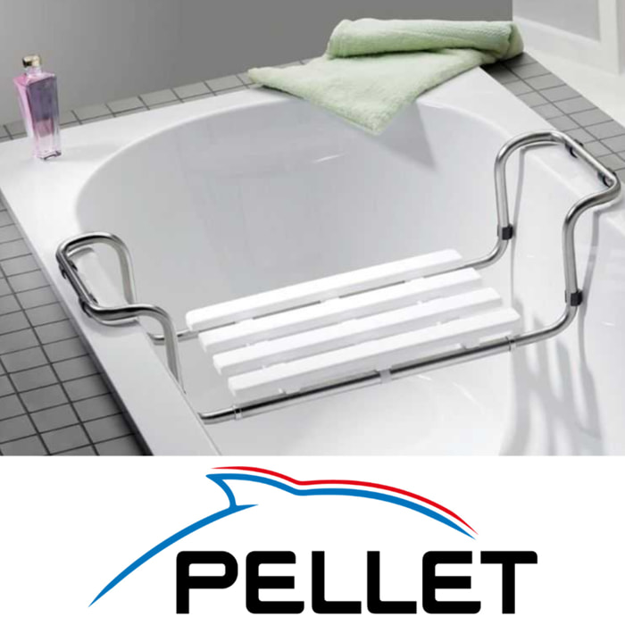 Siège de baignoire PMR PELLET inox 304 extensible