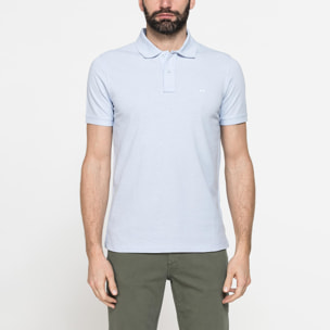 POLO MANICA CORTA IN COTONE E LINO