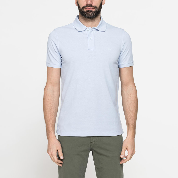 POLO MANICA CORTA IN COTONE E LINO