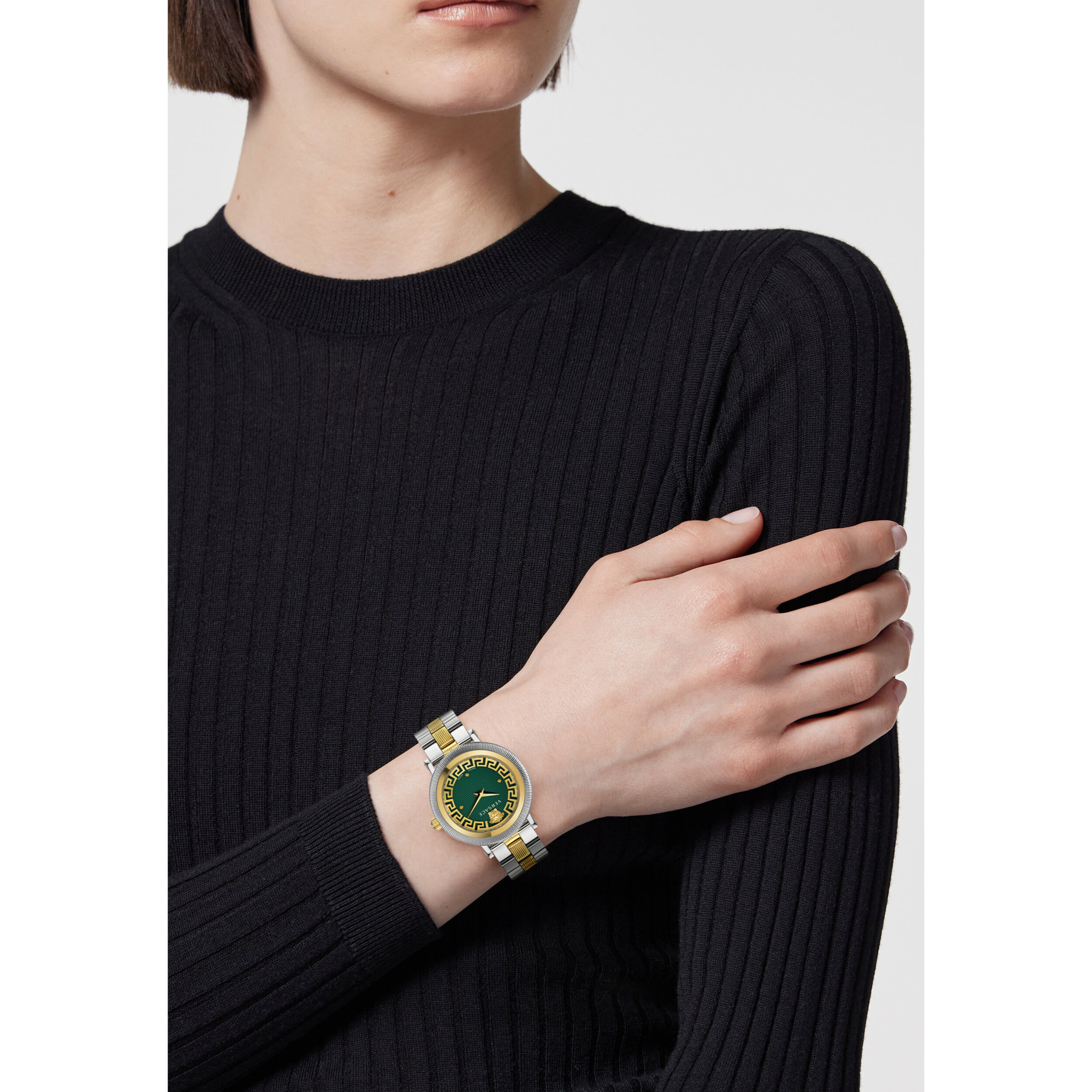 Versace Reloj Analógico De Cuarzo Greca Style