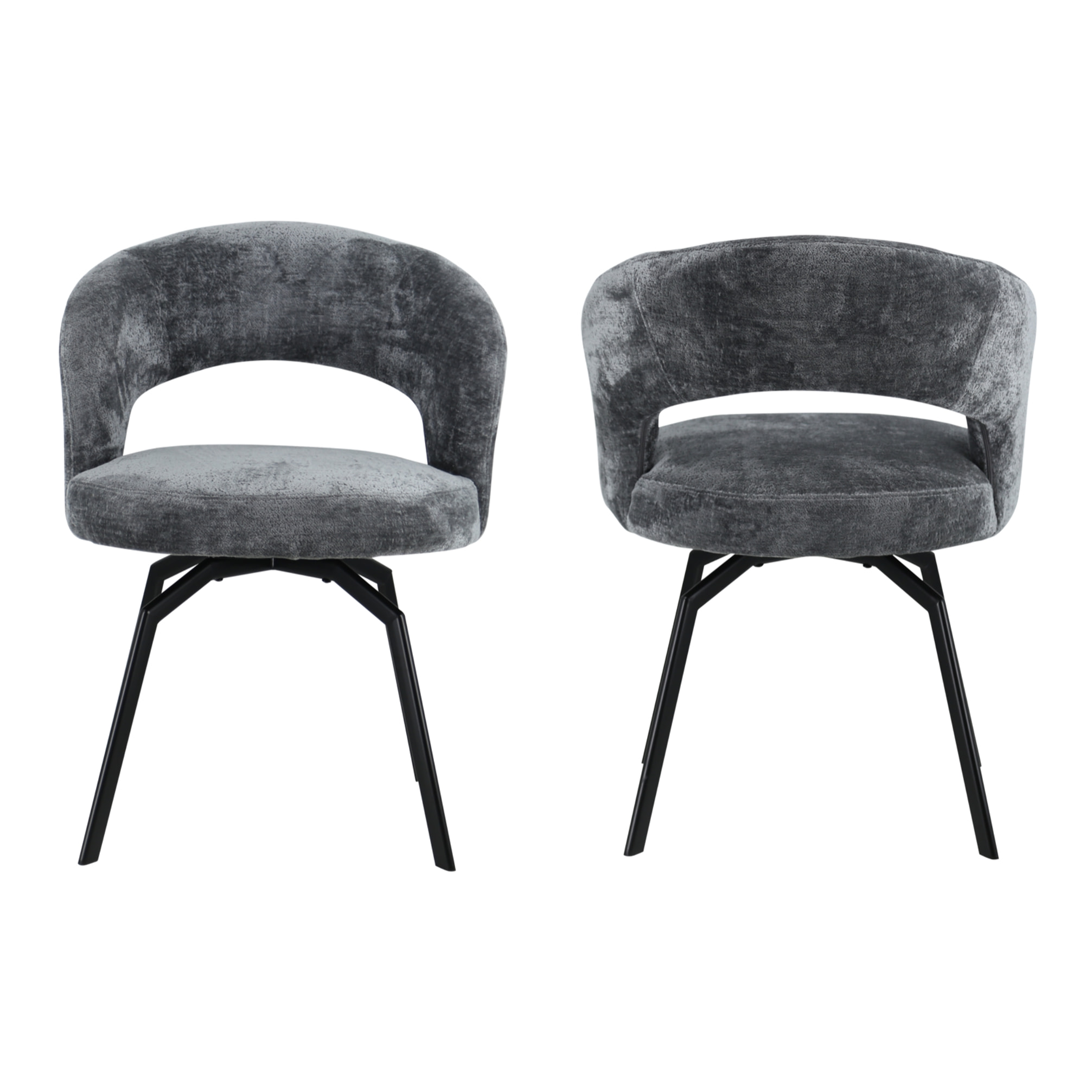 Chaise en chenille grise EHBA