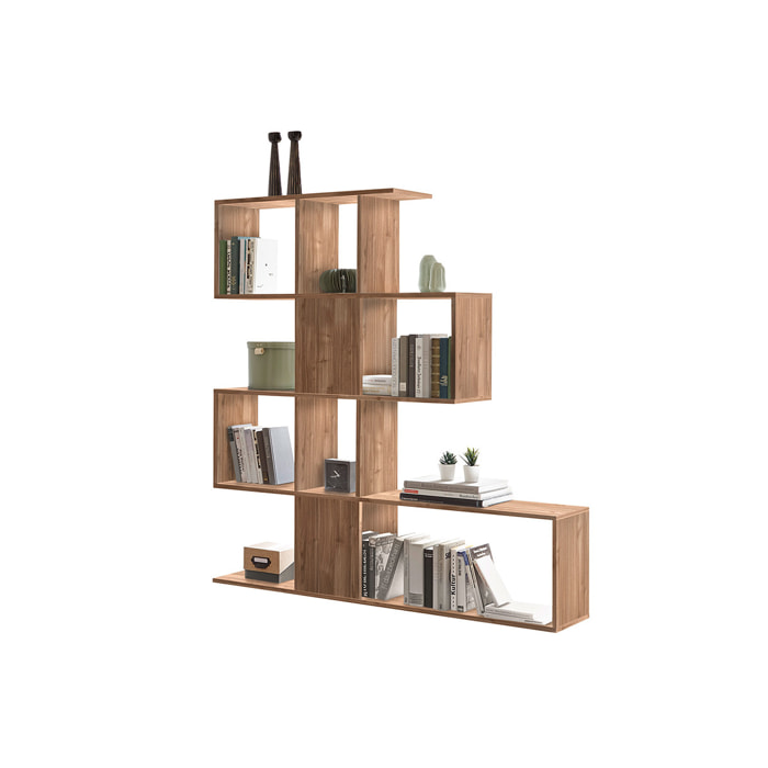 Bibliothèque ouverte séparateur design finition bois clair chêne L139 cm COMO