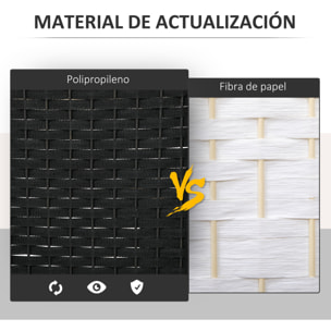 Biombo de 4 Paneles Separador de Ambientes Plegable 160x170 cm Biombo Separador de Ambientes para Salón Dormitorio Oficina Negro